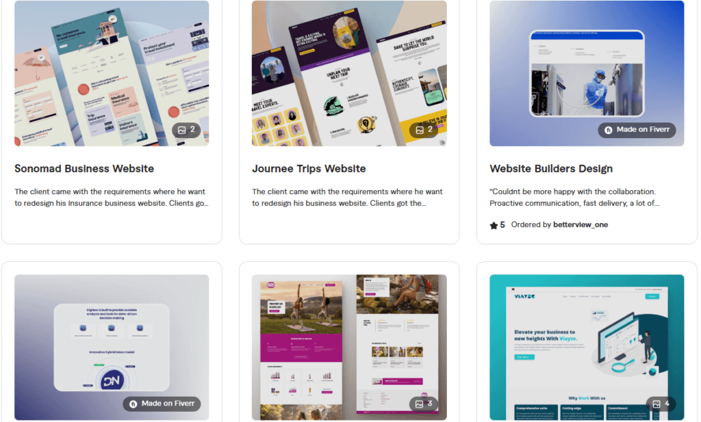 Modern business portfolio website design with clean UI and professional layout by Muhammad Rashid.